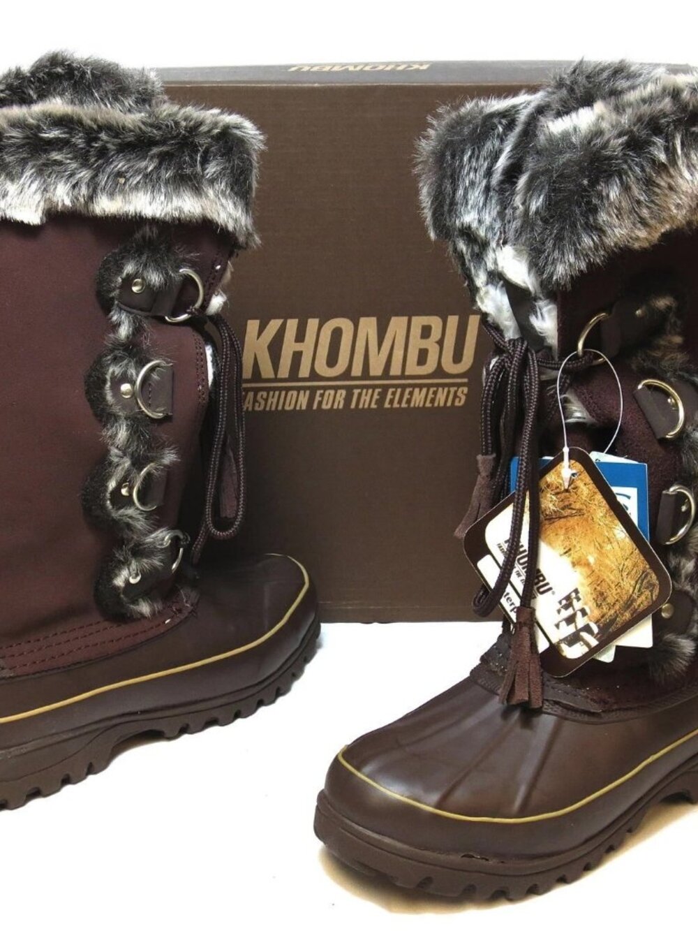 KHOMBU Arctic Winter Snow Boot Dark Brown